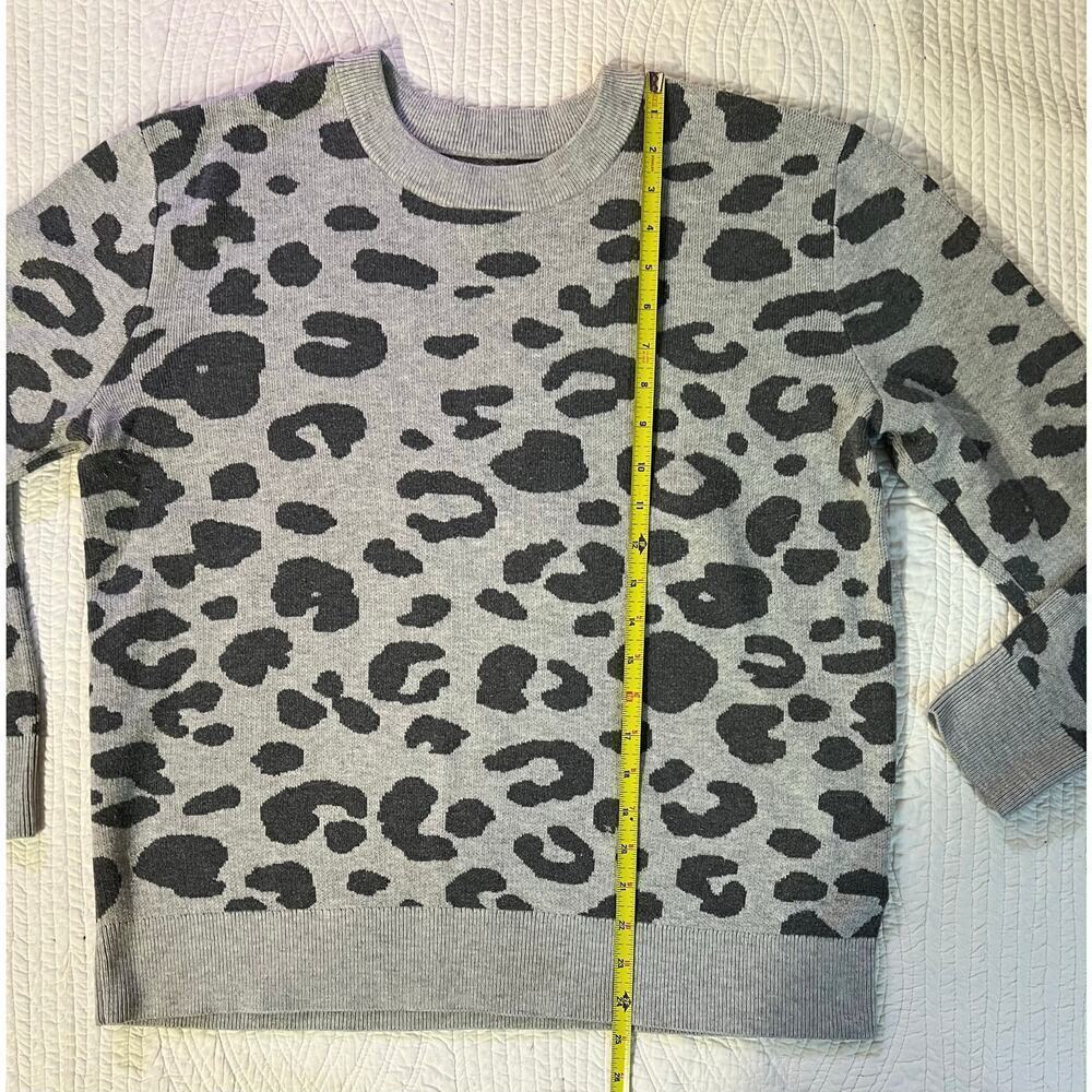 Daily Ritual Sweater/ Leopard Print Sweater Large - Picture 3 of 5
